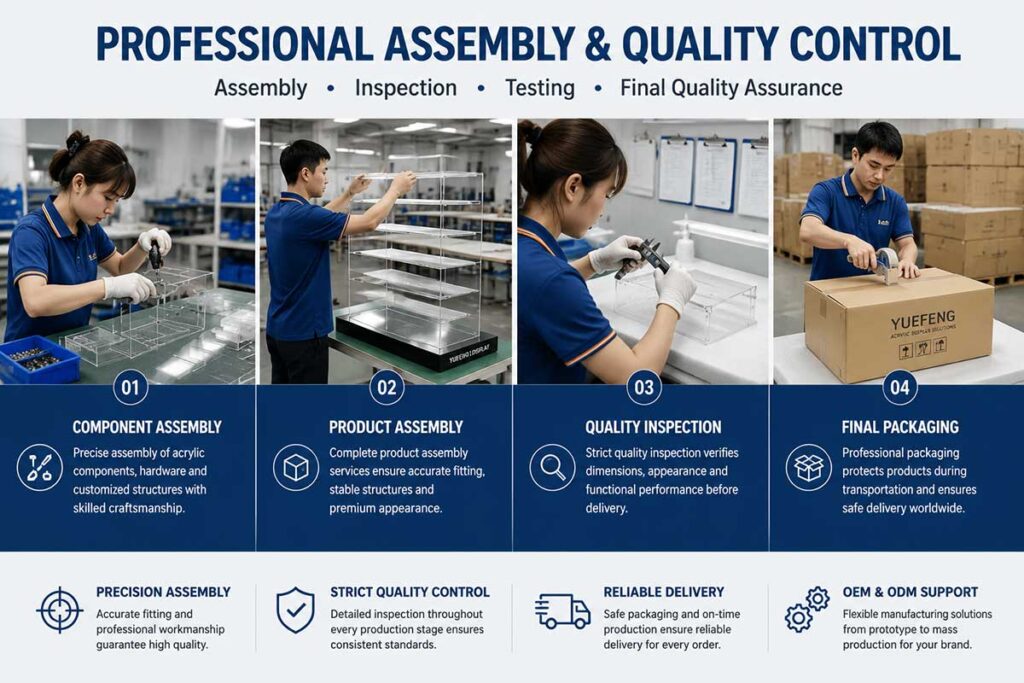 professional assembly and quality control services for custom acrylic products