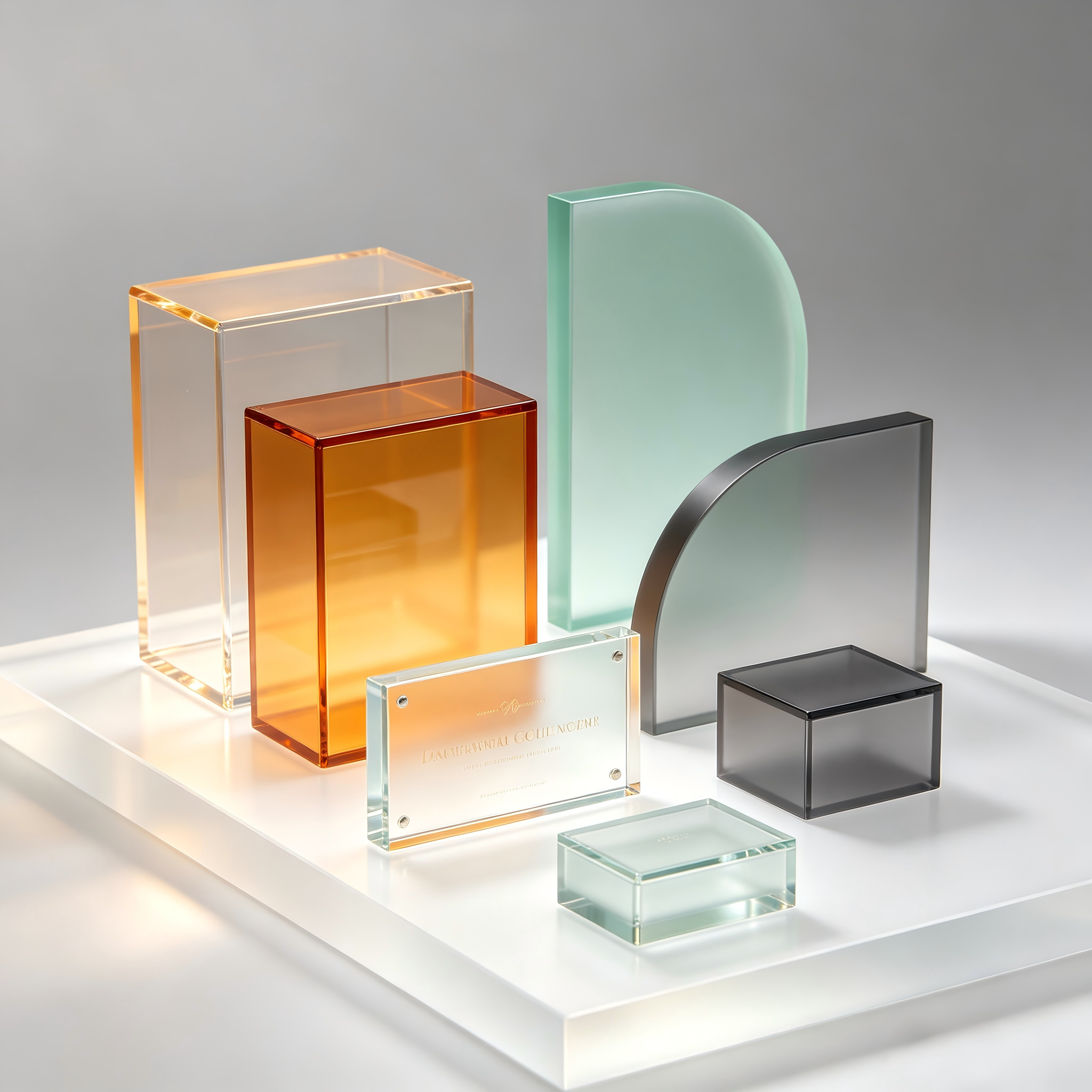 Custom acrylic retail display blocks and display stands for brand retail and promotional use