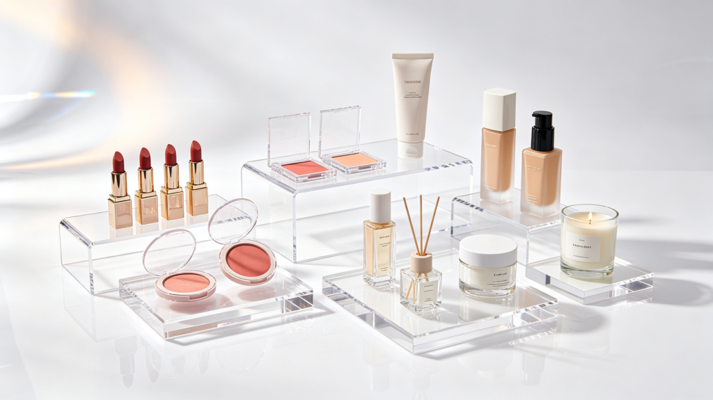 custom acrylic cosmetics display