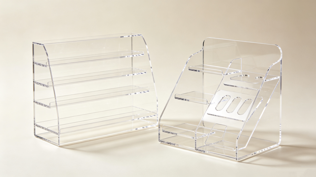 Custom vs stock acrylic displays