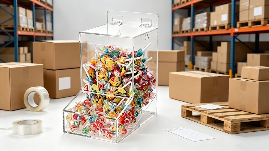 ship custom acrylic displays from China to Amazon warehouses