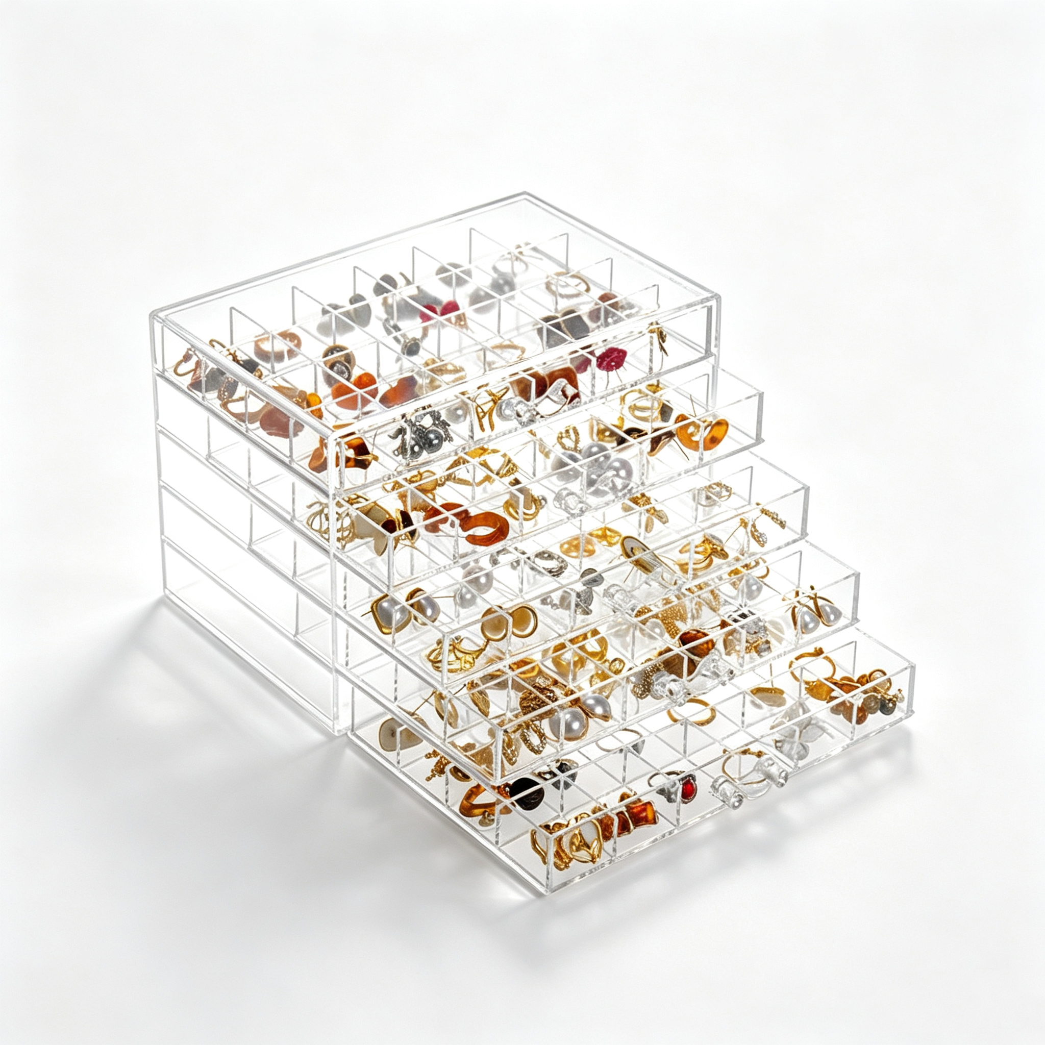 Acrylic Jewelry Organizer with Drawers