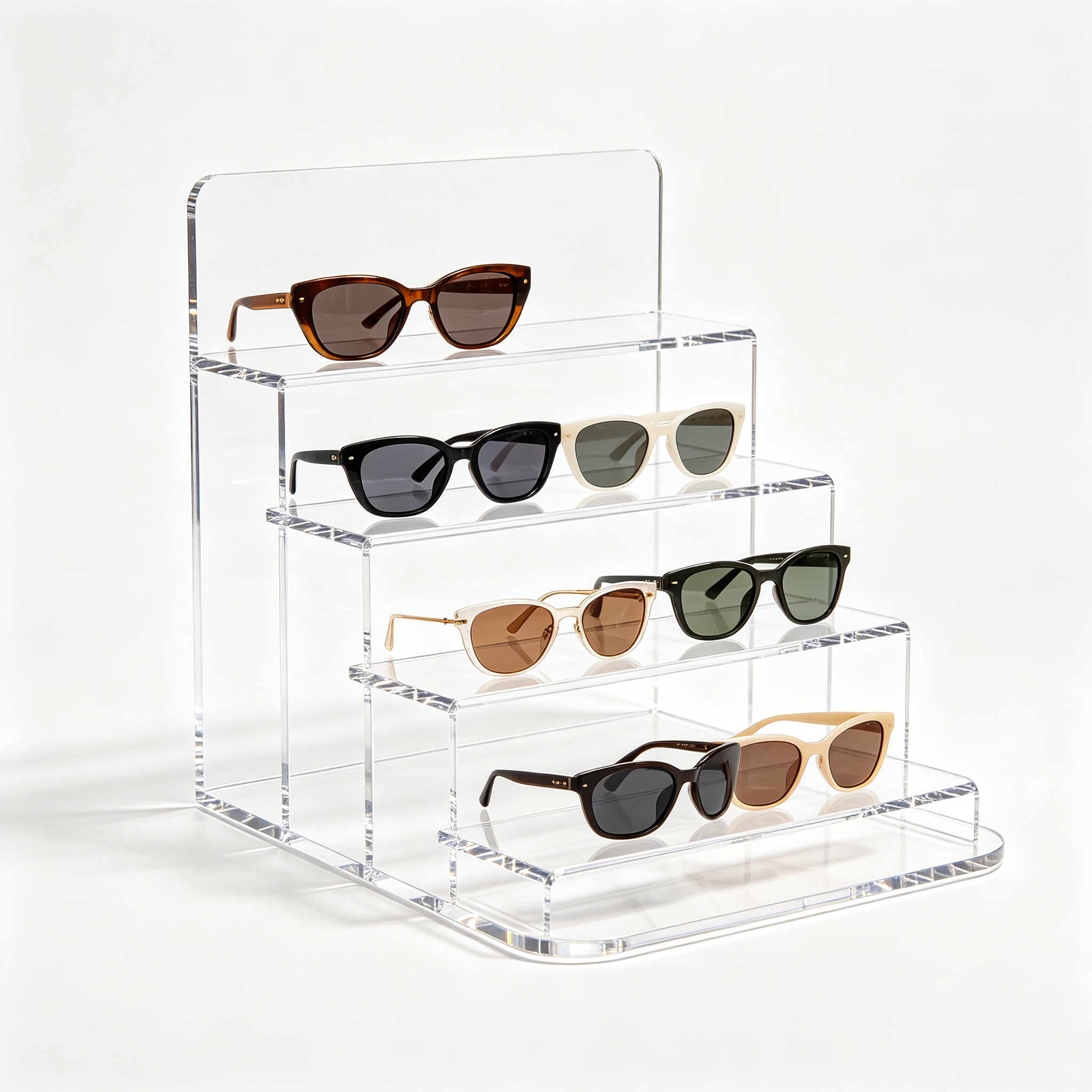 Acrylic Sunglasses Tiered Display Rack