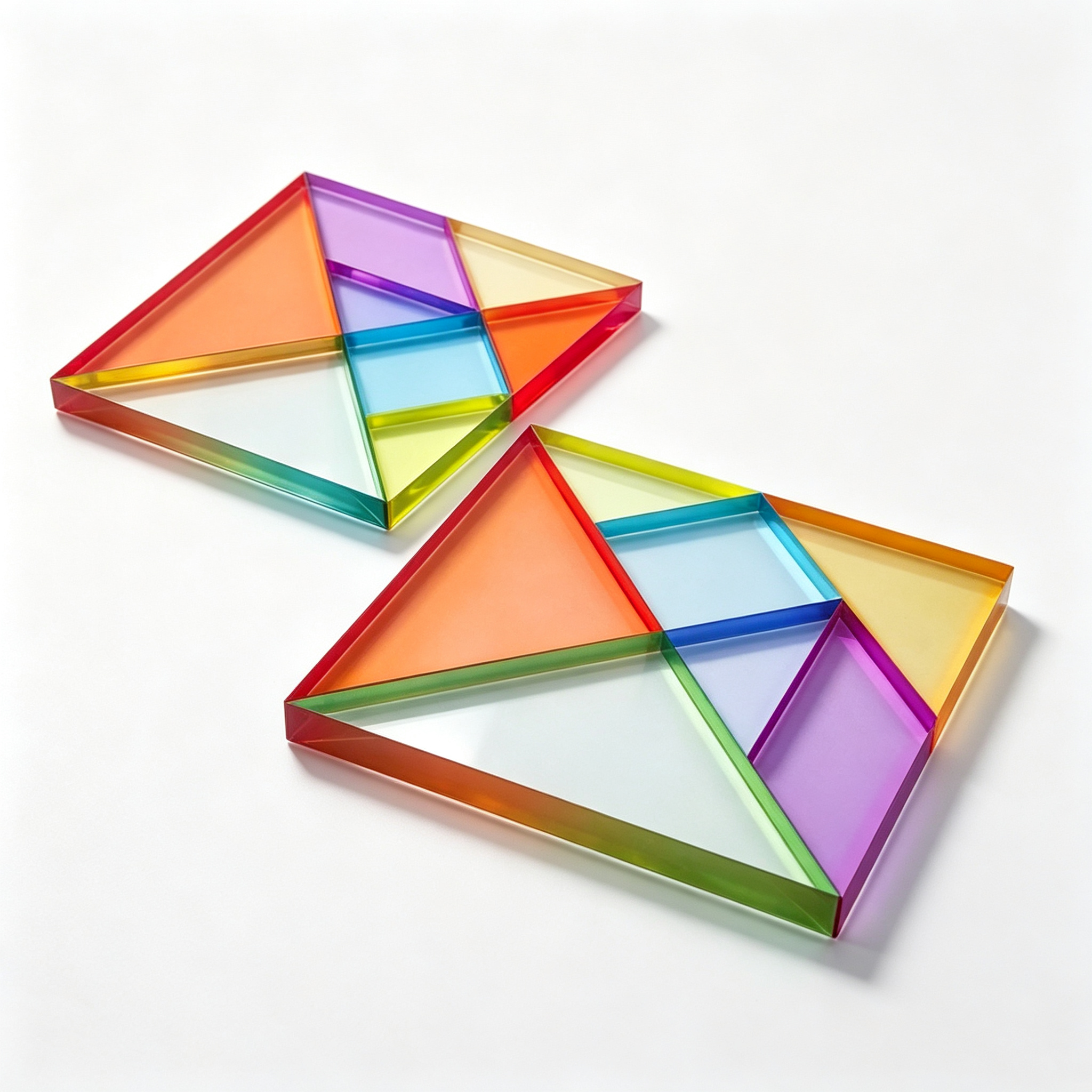 Acrylic colored building blocks