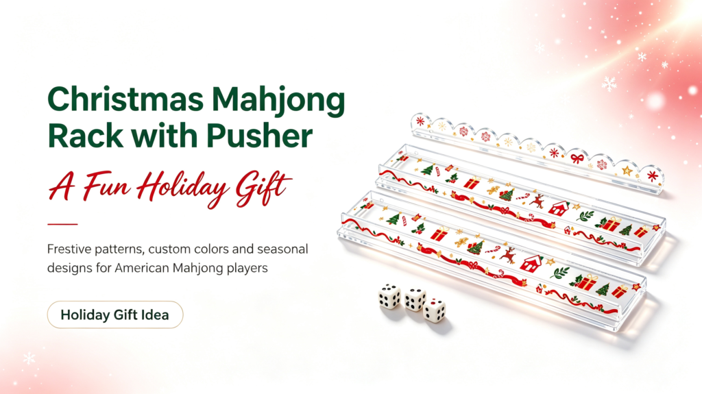 Christmas Mahjong Rack with Pusher