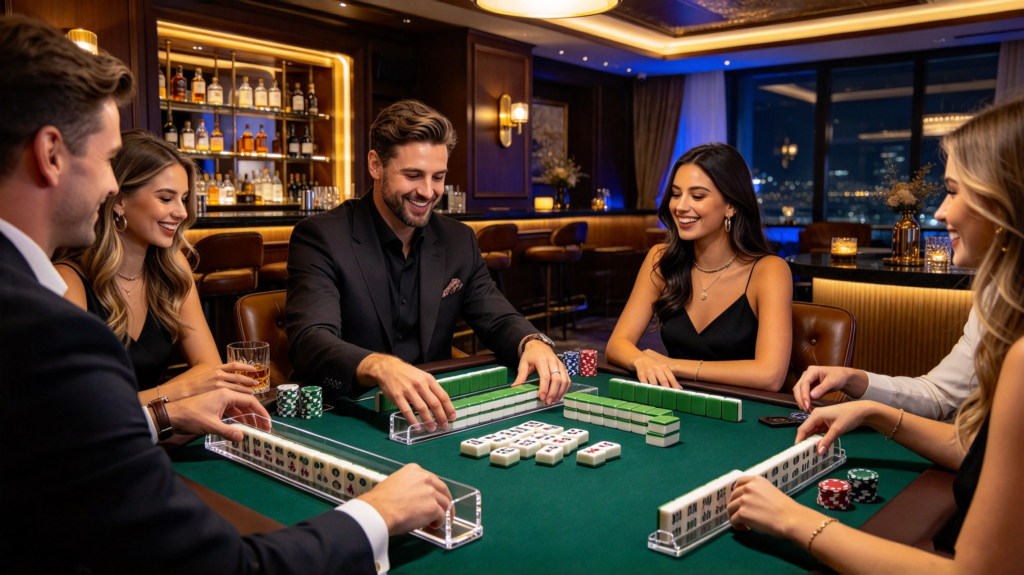 Mahjong Rack with Pusher