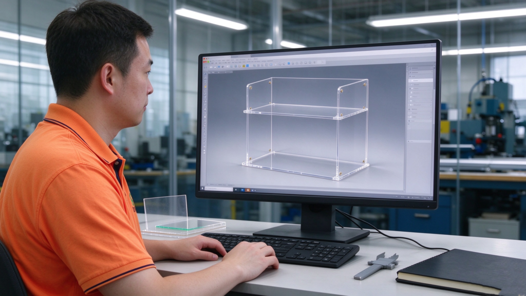Acrylic Display Prototyping from 3D design to sample