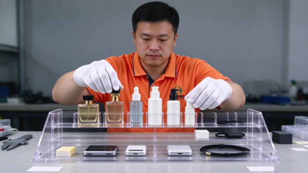 Acrylic Display Prototyping product fit testing