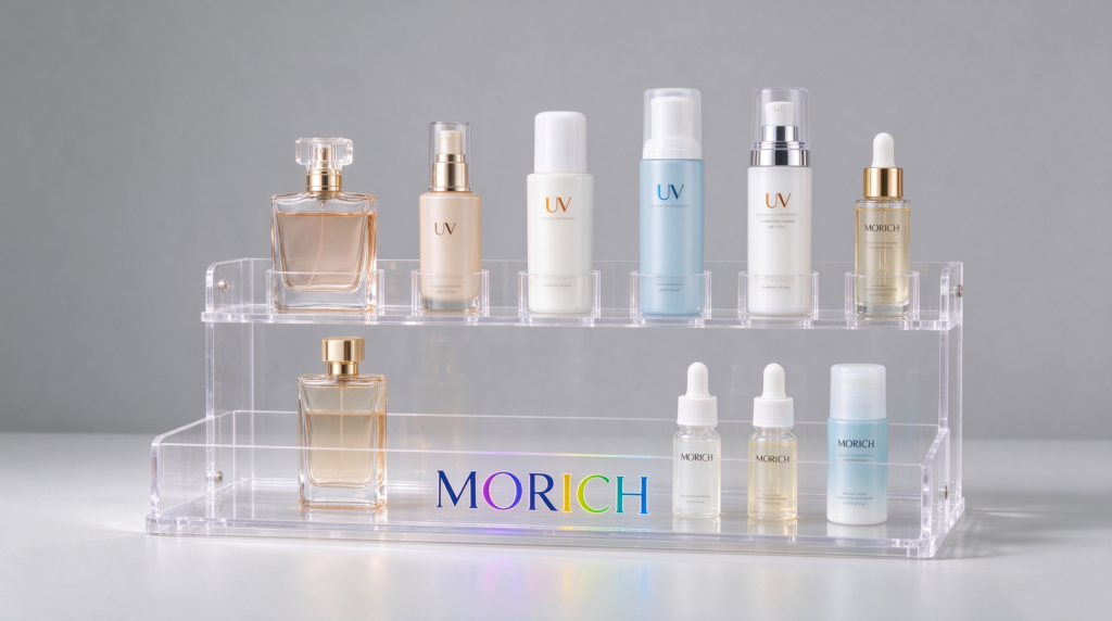 Cosmetic display and UV logo