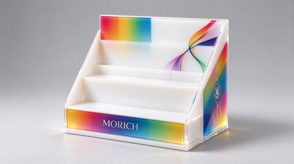 White acrylic and full-color UV graphics