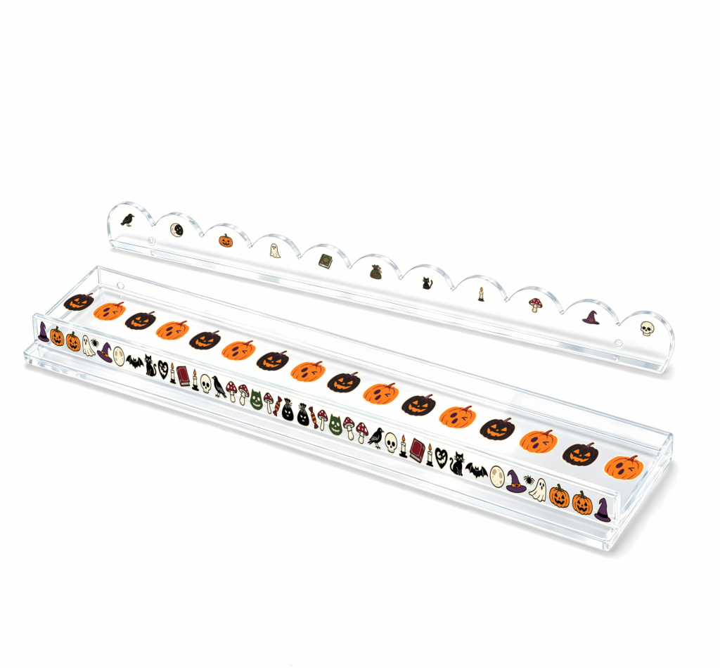 Acrylic Mahjong Rack with Pusher‑Halloween