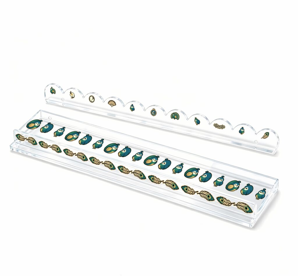 Acrylic Mahjong Rack with Pusher‑Peacock