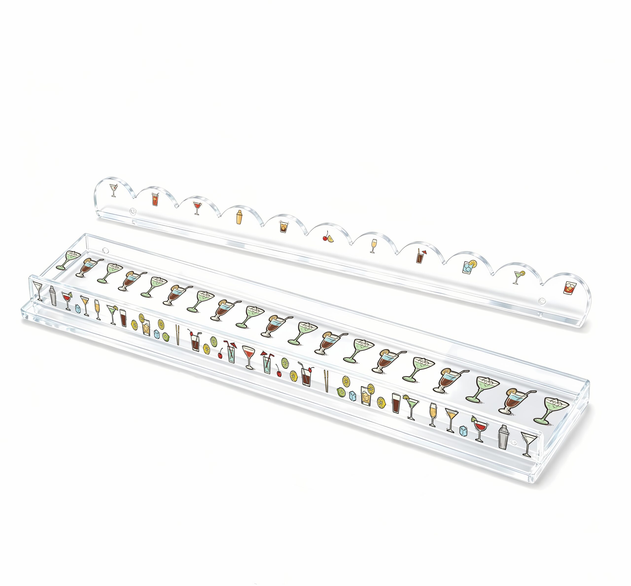 Acrylic Mahjong Rack with Pusher‑Cocktail
